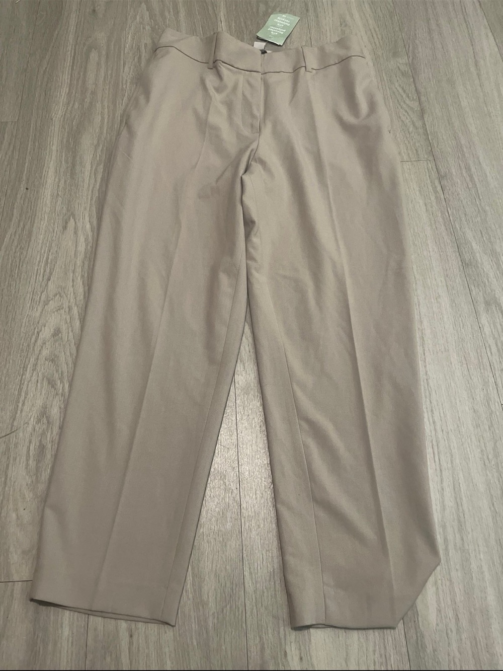 H&M Beige Straight-Leg Trousers